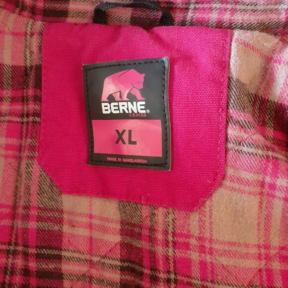 SOLDNEW Berne Work Coat SZ XL Pink Canvas Softstone Sanded Duck Barn 100% Cotton - Picture 11 of 15